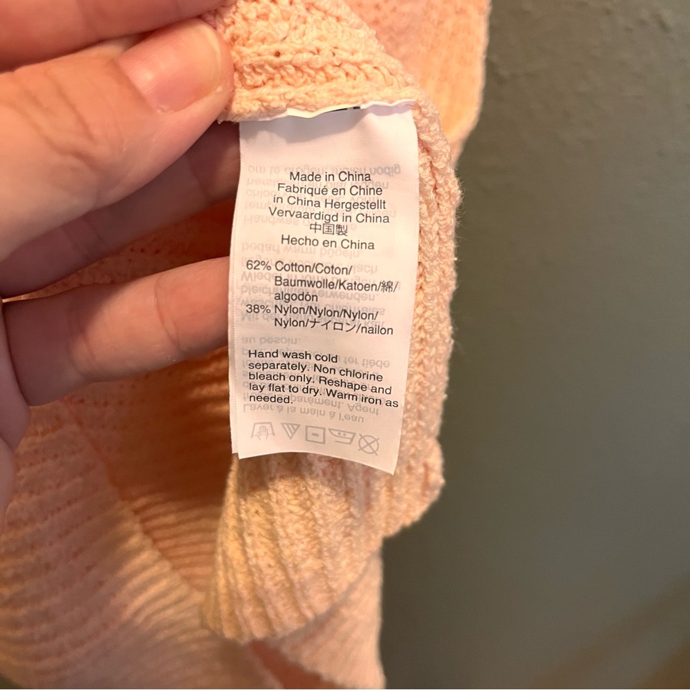 Madewell Monterey Sweater Vest Lucid Pink Knit V-Neck Tank Top - Picture 4 of 5